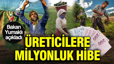 Üreticilere milyonluk hibe: Bakan Yumaklı açıkladı