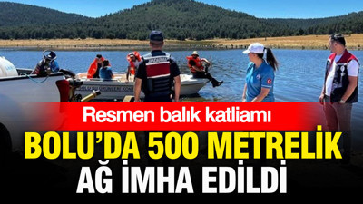 Resmen balık katliamı: Bolu'da 500 metrelik ağ imha edildi