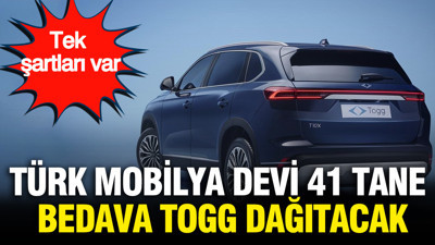 Türk mobilya devi 41 tane bedava TOGG dağıtacak: Tek şartları var