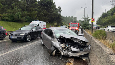 Sancaktepe'de yağış kazaya yol açtı: 3 yaralı