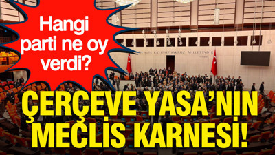 Çerçeve Yasa’nın Meclis karnesi: Hangi parti ne oy verdi?