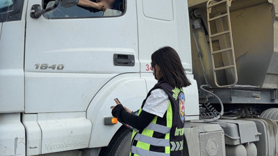 Arnavutköy’de tonaj denetimi. Dronler havada, ekipler karada görev yaptı