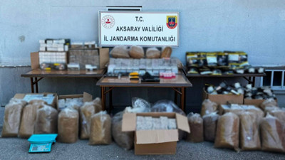 Aksaray'da 750 bin liralık kaçak tütün operasyonu