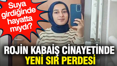 Rojin Kabaiş cinayetinde yeni sır perdesi: Suya girdiğinde hayatta mıydı?