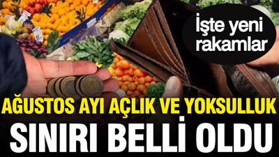 Ağustos ayı açlık ve yoksulluk sınırı belli oldu: İşte yeni rakamlar