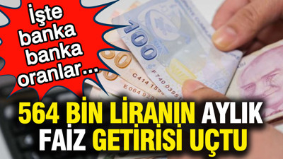 564 bin liranın aylık faiz getirisi uçtu: İşte banka banka oranlar...