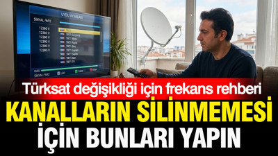 Türksat değişikliği için frekans rehberi: Kanalların silinmemesi için bunu yapın