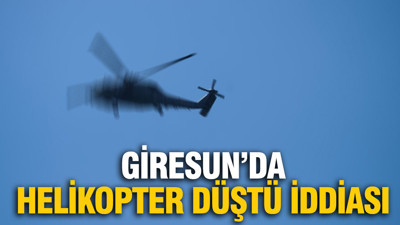 Giresun’da elektrik şirketine ait helikopter düştü iddiası