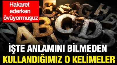 Hakaret ederken övüyormuşuz: İşte anlamını bilmeden kullandığımız o kelimeler
