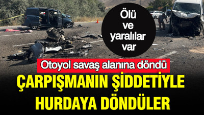 Van'daki kazada otoyol savaş alanına döndü: Ölü ve yaralılar var
