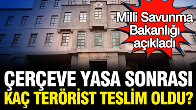 MSB açıkladı: Çerçeve yasadan sonra kaç terörist teslim oldu?