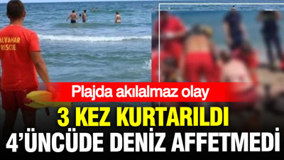 3 kez kurtarıldı, 4’üncüde deniz affetmedi: Plajda akılalmaz olay