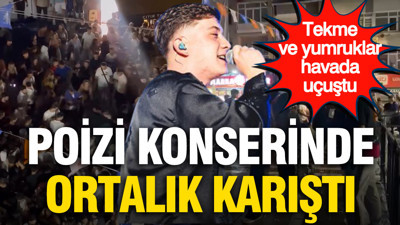 Poizi konserinde ortalık bir anda karıştı: Tekme ve yumruklar havada uçuştu