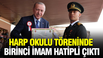 Harp okulu töreninde birinci imam hatipli çıktı
