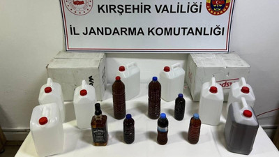 Kırşehir’de yapılan kaçak alkol operasyonunda 50 litre içki bulundu