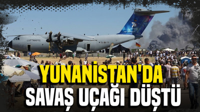 Yunanistan'da savaş uçağı düştü