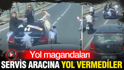 Trafik magandaları yol keserek hakaret etti: O anlar kamerada