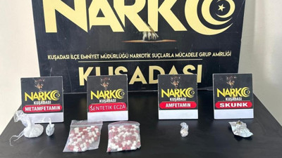 Kuşadası’nda yapılan uyuşturucu operasyonunda 2 şahıs yakalandı