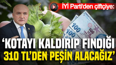 İYİ Parti’den çiftçiye: 'Kotayı kaldırıp fındığı 310 TL’den peşin alacağız'