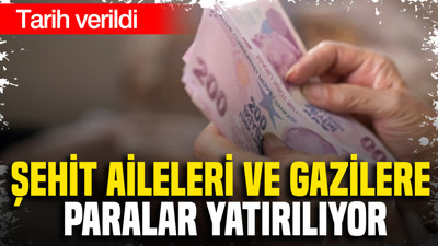 Şehit aileleri ve gazilere paralar yatırılıyor: Tarih verildi