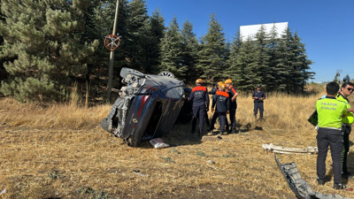 Afyonkarahisar'da otomobil tarlaya devrildi: Sürücü hayatını kaybetti