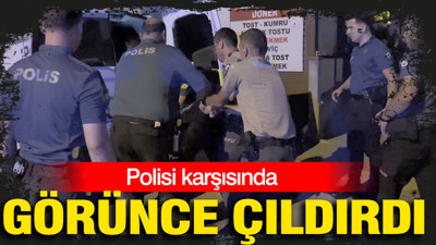 Önce eşine, saldırdı: Polisi karşısında görünce çıldırdı