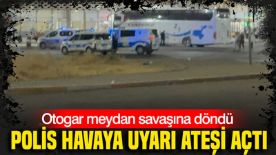 Diyarbakır'da otogar meydan savaşına döndü: Polis havaya uyarı ateşi açtı