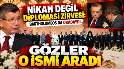 Nikahta gözler Erdoğan'ı aradı: Siyasiler Davutoğlu'nun nikah davetinde buluştu