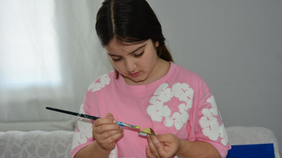 11 yaşındaki Elif Zehra'nın topladığı taşlar sanat eserine dönüştü