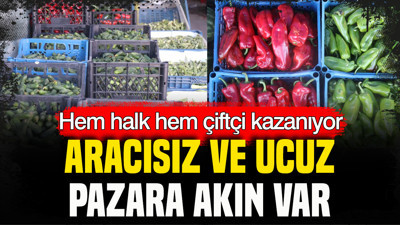Hem halk hem çiftçi kazanıyor: Aracısız ve ucuz pazara akın var