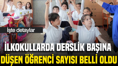İlkokullarda derslik başına düşen öğrenci sayısı belli oldu: İşte detaylar
