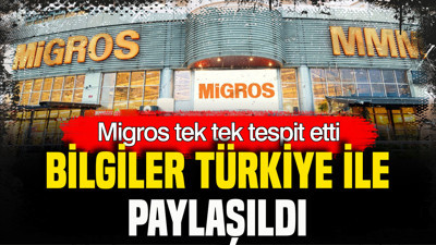 Migros tek tek tespit etti: Bilgiler Türkiye ile paylaşıldı