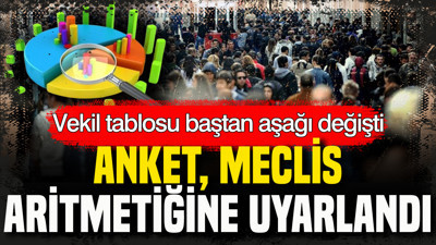 Anket Meclis aritmetiğine uyarlandı: Vekil tablosu baştan aşağı değişti
