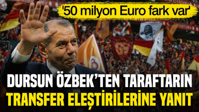 Dursun Özbek'ten taraftara transfer yanıtı: '50 milyon Euro fark var'