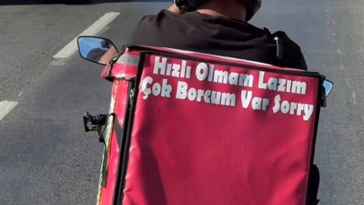 Kuryenin çantasındaki yazı gündem oldu: Hızlı olmam lazım, çok borcum var sorry
