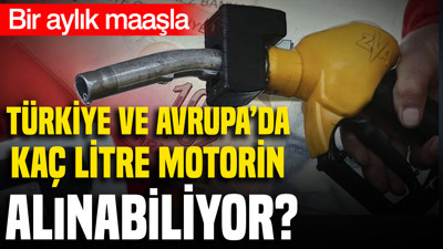 1 aylık maaşla Türkiye ve Avrupa'da kaç litre motorin alınabiliyor?