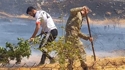 Sason’da korkutan yangın: 10 arı kovanı küle döndü