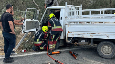 Kabus gibi kaza: Kamyonete giren eşek arısı faciaya yol açtı: 2 yaralı