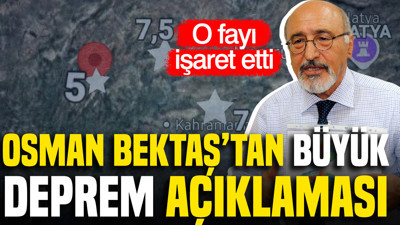 Osman Bektaş fayı işaret etti: Büyük deprem riski var