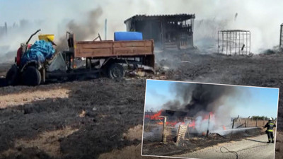 Rüzgar alevleri tetikledi: Tekirdağ'da yangın
