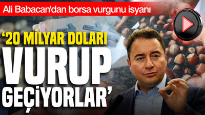 Ali Babacan'dan borsa vurgunu isyanı: 20 milyar doları vurup geçiyorlar
