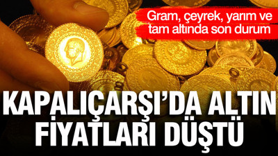 Kapalıçarşı'da altın fiyatları düştü: Gram, çeyrek, yarım ve tam altın ne kadar oldu? (24 Eylül)