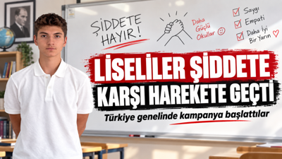 Liseliler şiddete karşı harekete geçti: Türkiye genelinde kampanya başlattılar