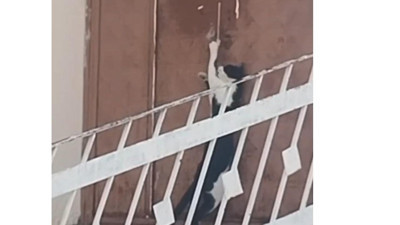 Kapıda kimseyi beklemedi: İpi çekip kendi kendine içeri girdi