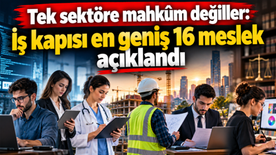 Tek sektöre mahkum değiller: İş kapısı en geniş 16 meslek açıklandı