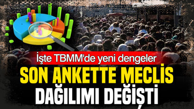 Son ankette Meclis dağılımı değişti: İşte TBMM'de yeni dengeler