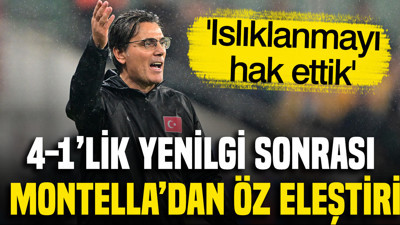 4-1'lik yenilgi sonrası Montella'dan öz eleştiri: 'Islıklanmayı hak ettik'