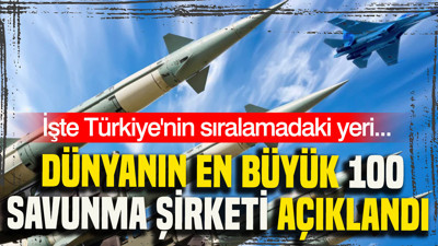 Dünyanın en büyük 100 savunma şirketi açıklandı: İşte Türkiye'nin sıralamadaki yeri...