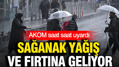 AKOM saat saat uyardı: Sağanak yağış ve fırtına geliyor (1 Ekim 2026)