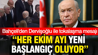 Bahçeli'den Dervişoğlu ile tokalaşma mesajı: Her ekim ayı yeni başlangıç oluyor